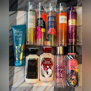Bath & Body Works/ Victoria Secret body spray and lotions lot